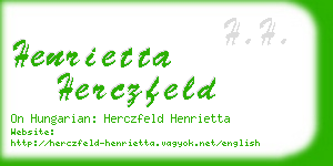 henrietta herczfeld business card